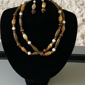 Beaded Necklace & Earring Set